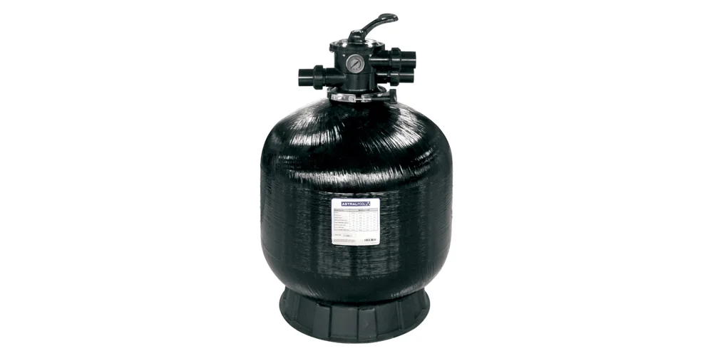 An AstralPool fibreglass pool filter tank